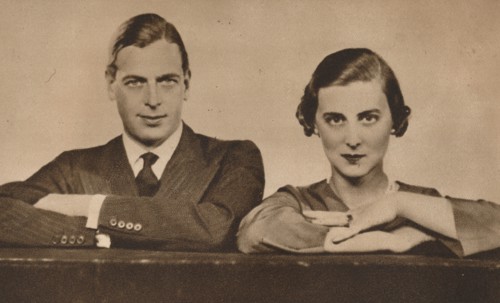 Prince George and Princess Marina, who became engaged on 28 August, 1934 (1935). Artist: Unknown.