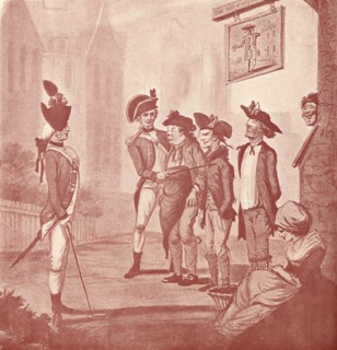 'Recruits' c18th century (1909). Artist: Watson & Dixon.