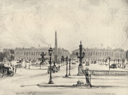 'Place de la Concorde', 1915. Artist: Frank Milton Armington.