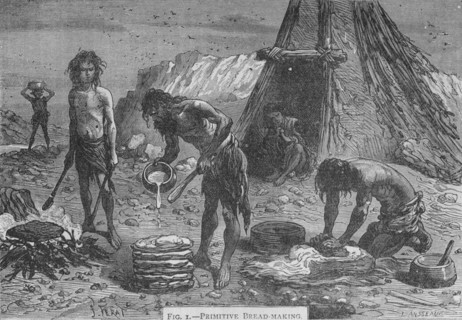 Primitive breadmaking, 1894. Artist: Unknown.