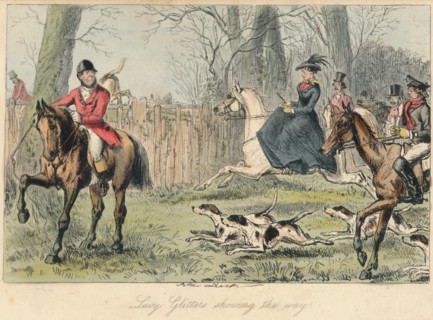 'Lucy Glitters showing the way', 1865. Artists: John Leech, Hablot Knight Browne.