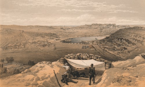 'The Town Batteries or Interior Fortifications of Sebastopol', 1856. Artist: Thomas Picken.