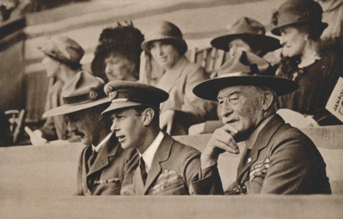 The Duke of York (later King George VI) with Lord Baden-Powell at a Jamboree, Wembley', 1924