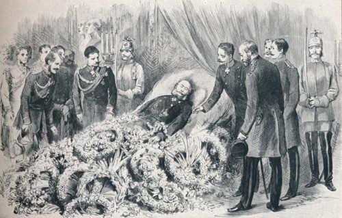 The passing of the first German Emperor: the deathbed of William I, 1888 (1911). Creator: Unknown.