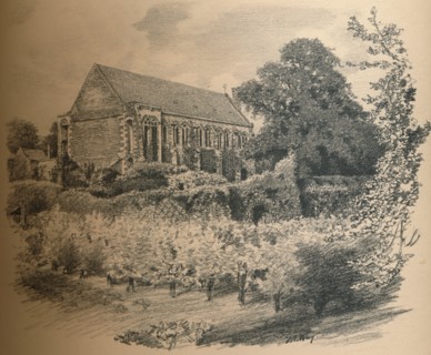 'The Hall, Eltham Palace', 1902. Artist: Thomas Robert Way.