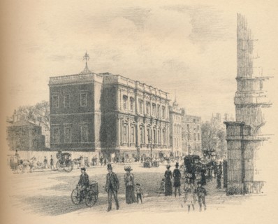 'Exterior of the Banqueting Hall, Whitehall Palace', 1902. Artist: Thomas Robert Way.