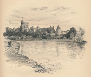 'Windsor Castle From The River', 1902. Artist: Thomas Robert Way.