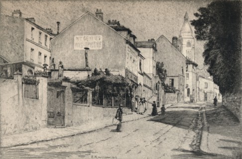 'Rue de l'Abreuvoir, Montmartre', 1915. Artist: Emile Rousseau.