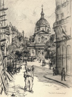 'Place de la Sorbonne', 1915. Artist: Frank Milton Armington.