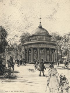 'Entrance to the Parc Monceau', 1915. Artist: Frank Milton Armington.
