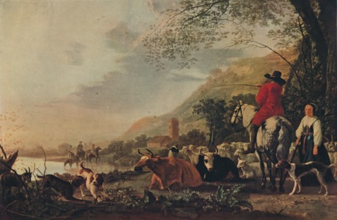 'A Hilly Landscape with Figures', c1655. Artist: Aelbert Cuyp.