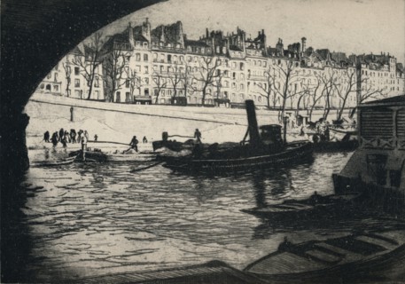 'Quai de l'Hotel de Ville', 1915. Artist: Edgar Chahine.