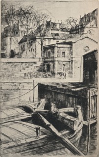 'Quai des Celestins', 1915. Artist: Charles Heyman.