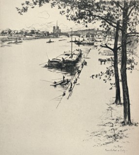 'The Pont de Sully', 1915. Artist: Eugene Bejot.