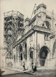 'Church of St Germain-l'Auxerrois', 1915. Artist: Raymond Ray-Jones.