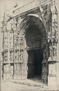 'Entrance of the Church of St Merri', 1915. Artist: Otto J Schneider.