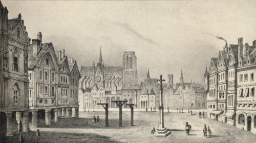 'The Place de Greve in the 15th century', 1915. Artist: Unknown.