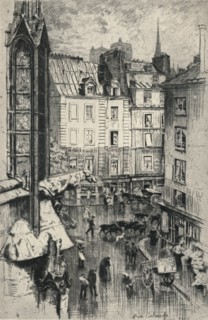 'Rue Galande', 1915. Artist: Charles Jouas.