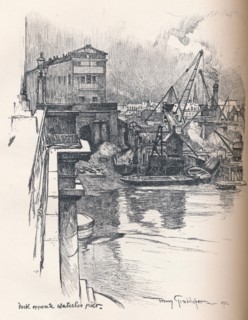 'Dock Opposite Waterloo Pier', c1902. Artist: Tony Grubhofer.