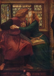 'Paolo and Francesca da Rimini (detail)', 1855. Artist: Dante Gabriel Rossetti.