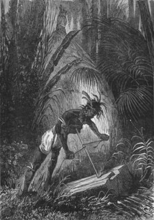 An Indian obtaining fire by friction, 1894. Artist: Unknown.