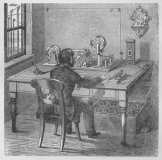 Transmitting a message, 1894. Artist: Unknown.