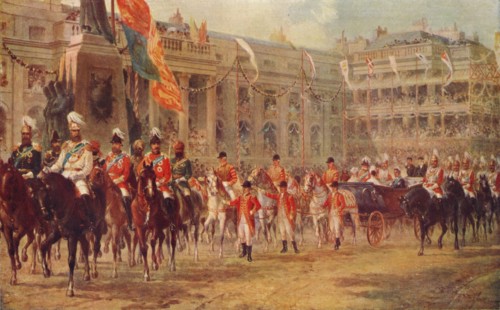 'The Queen's Jubilee Procession on the Way to Westminster Abbey, June 21, 1887', 1906. Artist: R Dudley.