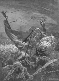 Death of King Harold at the Battle of Hastings, 1066 (1905). Artist: Unknown.