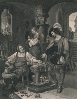 'The Goldsmith's Daughter', c1850. Artist: Albert Henry Payne.