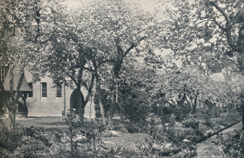 'Example of orchard garden, originally laid out by William Morris', c1900. Artist: Unknown.