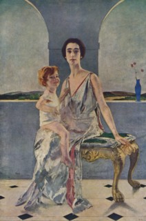 'The Countess of Rocksavage and Her Son', 1922 (1935). Artist: Charles Sims.