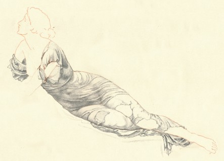 'Study in Drapery', c1900. Artist: Henry Holiday.