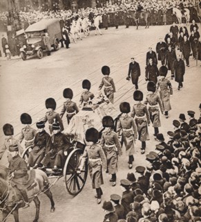 'Simple Majesty: King George's coffin, covered by the Royal Standard', 1936. Artist: Unknown.