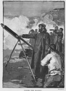 'Firing The Rocket', c1880. Artist: Unknown.