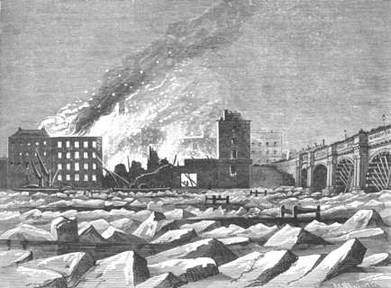 Frost on the Thames, 1897. Artist: J Quartley.