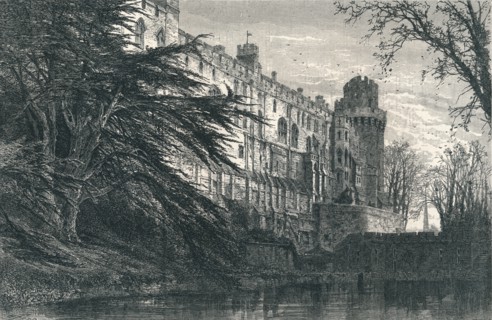 Warwick Castle from the West, c19th century. Artist: Unknown.