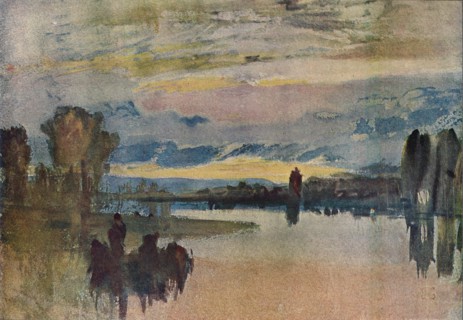 'On the Lake at Petworth - Evening', 1909. Artist: JMW Turner.