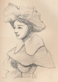 'Portrait of a Young Woman in a Large Hat, My Hagar', c1830. Artist: Jean-Baptiste-Camille Corot.