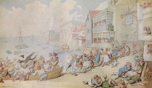 'Landing at Greenwich', c1780. Artist: Thomas Rowlandson.