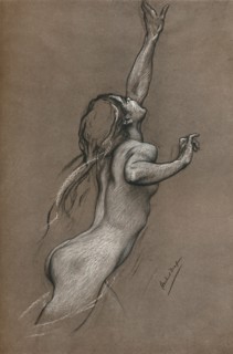 'Flying Fish Study', c1910. Artist: Herbert James Draper.
