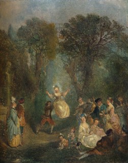 'L'Escarpolette', c1710. Artist: Jean-Antoine Watteau.