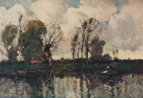 'The Banks of the Loir', c1900. Artist: William Alfred Gibson.