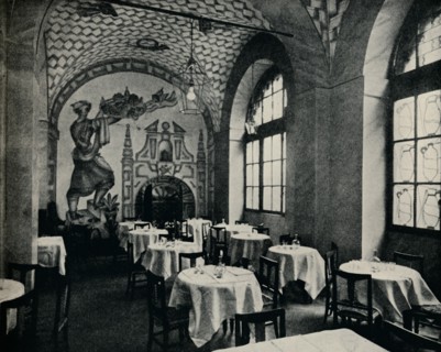 'The Penna D'Oca Restaurant, Main dining room', c1928. Artist: Unknown.