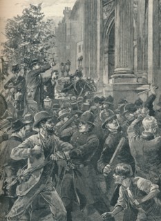 Reform Leaguers at Marble Arch, London, 1866 (1906). Artist: Unknown.