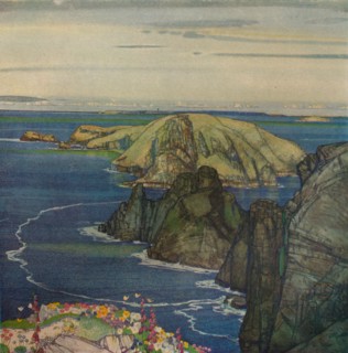 'The Island of Brecqhou, Off Sark', c1921. Artist: Edward Reginald Frampton.