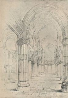 'Roslin Chapel', 1838. Artist: John Ruskin.
