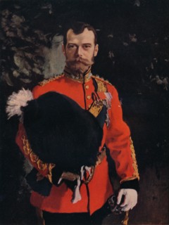 'H.I.M. The Emperor Nicholas II. Colonel-in-Chief of the Royal Scots Greys', 1902. Artist: Valentin Serov.