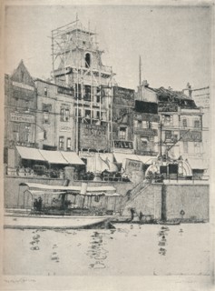 'The Quay, Bristol', c1918. Artist: Frederick Charles Richards.