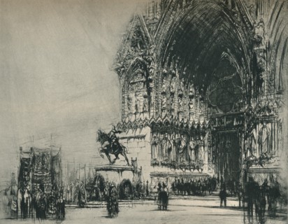'Joan of Arc, Rheims', 1928. Artist: William Walcot.