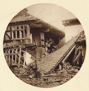 Air raid damage in Croydon, 1915 (1935). Artist: Unknown.